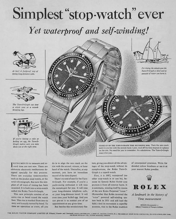 Vintage Rolex Submariner Advertisement