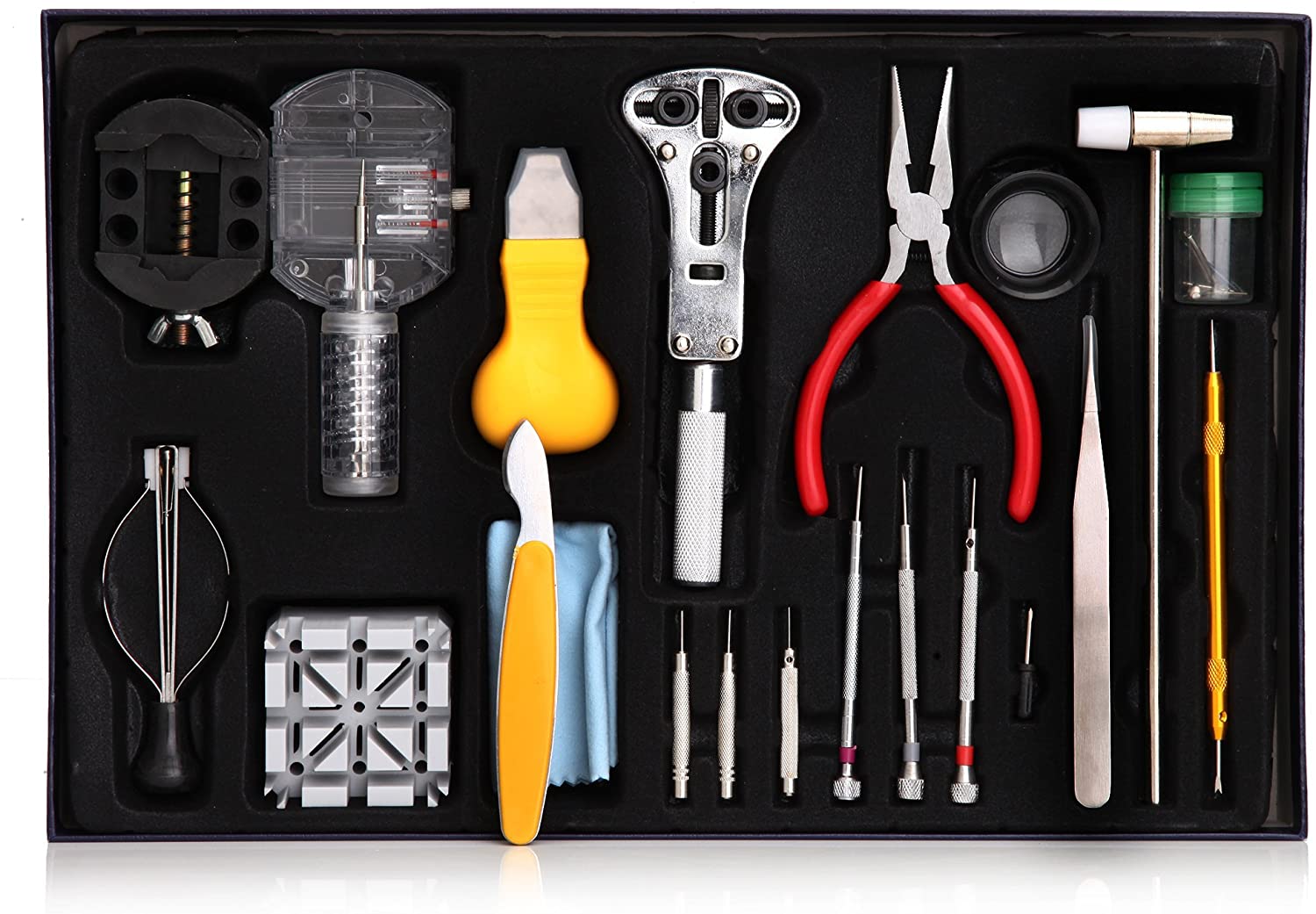 155Pcs Professional Practical Wrist Watch Repair Tools Kit Set Watchmaker