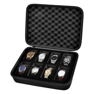 8 Slots Watch Box Organizer/Men Watch Display Storage Case