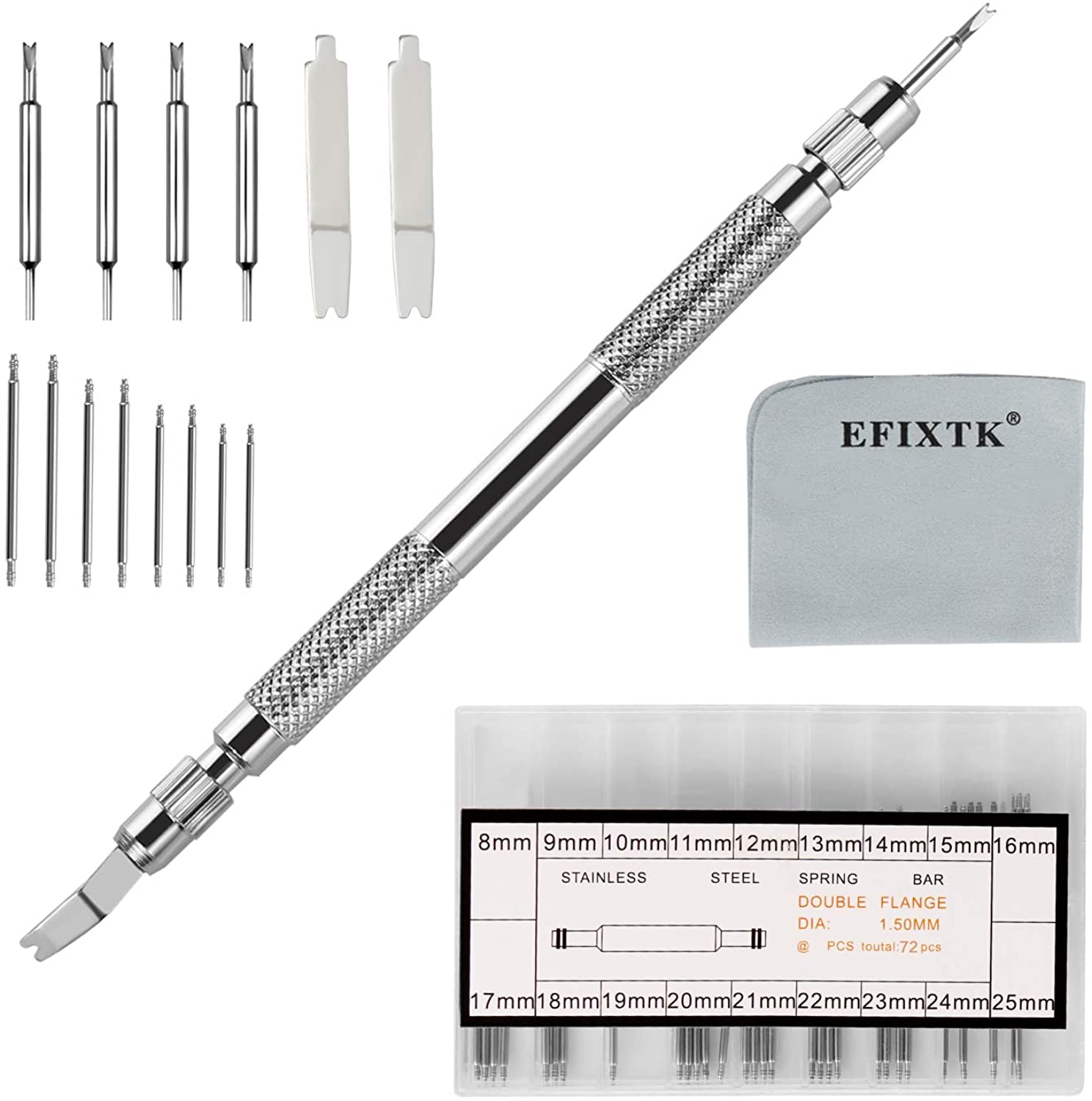 EFIXTK Spring Bar Tool Set with Extra 6 Tips