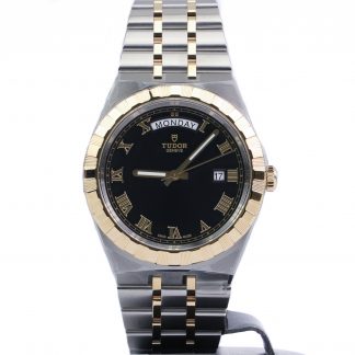 Tudor Royal Day-Date 41 Steel Yellow Gold Black Roman Dial New 2020