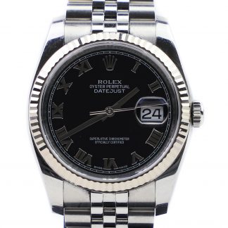 Rolex Datejust Black Dial Roman Numerals 116234 2015