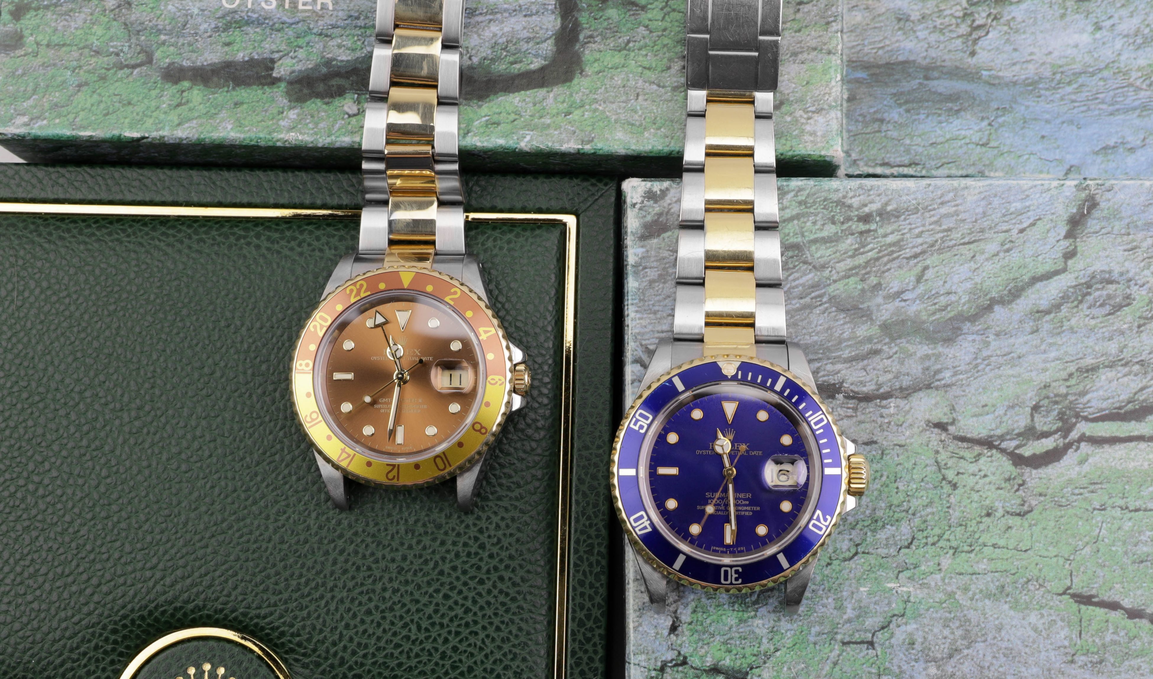 Rolex Submariner two tone 16613 purple dial