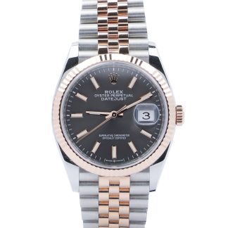 Rolex Datejust 36mm Rose Gold Rhodium Dial Fullset 2019