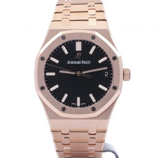 Audemars Piguet Royal Oak Rose Gold Black Dial 15500OR Unworn 2021