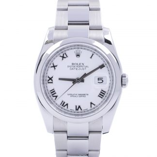 Rolex Datejust 36 116200 White Roman Oyster Fullset 2012