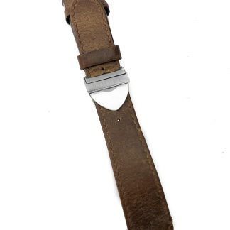 Tudor 22MM Brown Leather Strap With Deployment Clasp