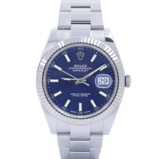 Rolex Datejust 41 Blue Dial Fluted Bezel 126334 Oyster 2017