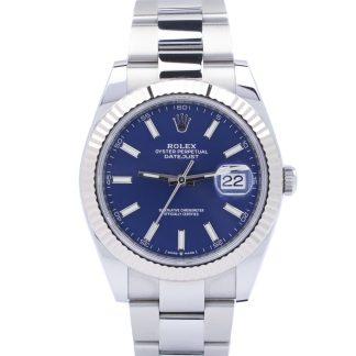 Rolex Datejust 41 Blue Dial Fluted Bezel 126334 Oyster 2021