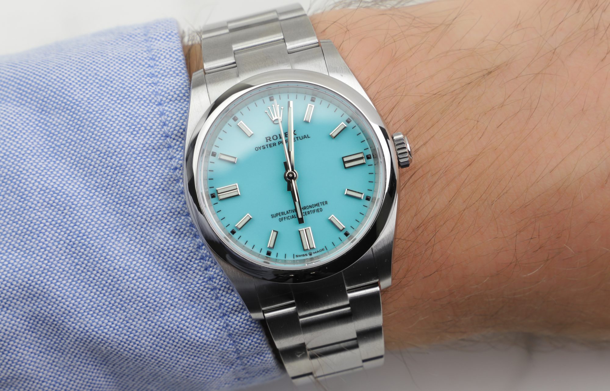 Rolex 126000 Turqoise Blue