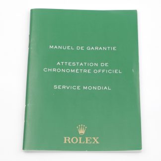 Rolex Guarantee Manual "Manuel De Garantie" Booklet